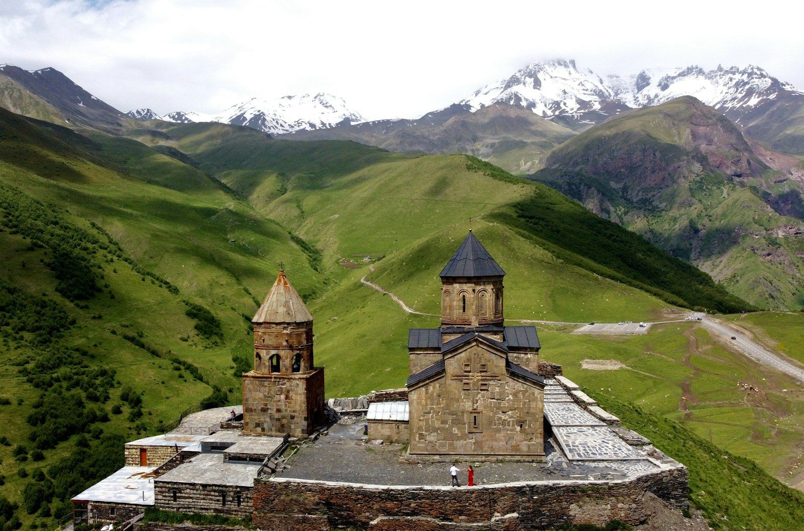 Kazbegi Gergeti Church — Georgia Honeymoon: Mountains & Wine