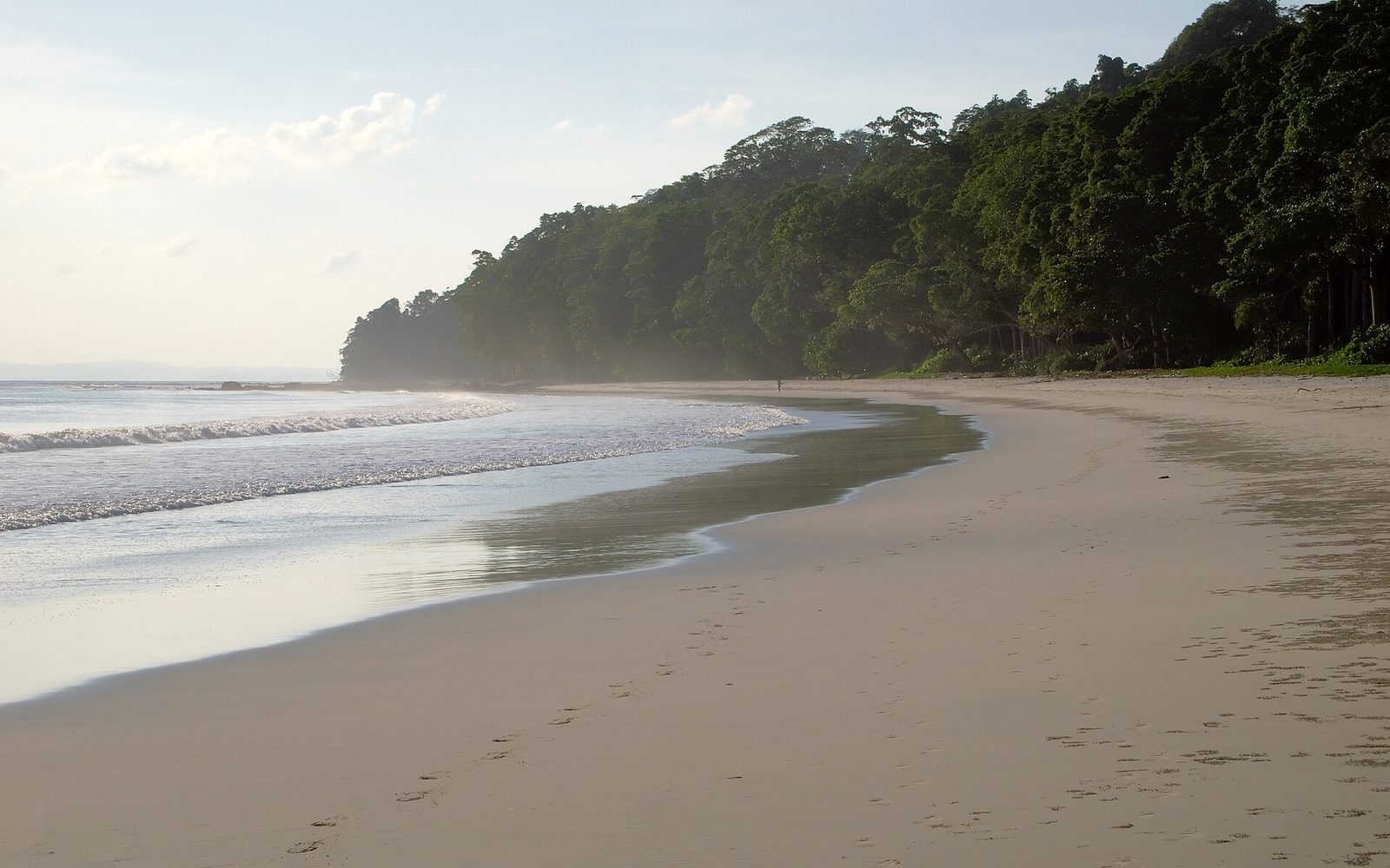 Radhanagar Beach on Havelock Island at golden hour