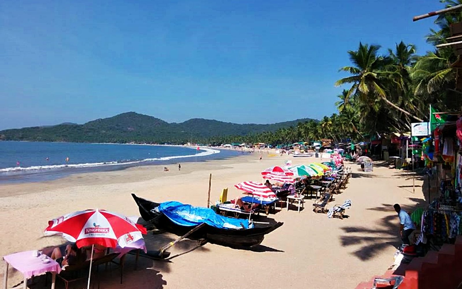 Palm-fringed crescent of Palolem Beach — South Goa in Style — Luxury Resort, Spa & Private Dining