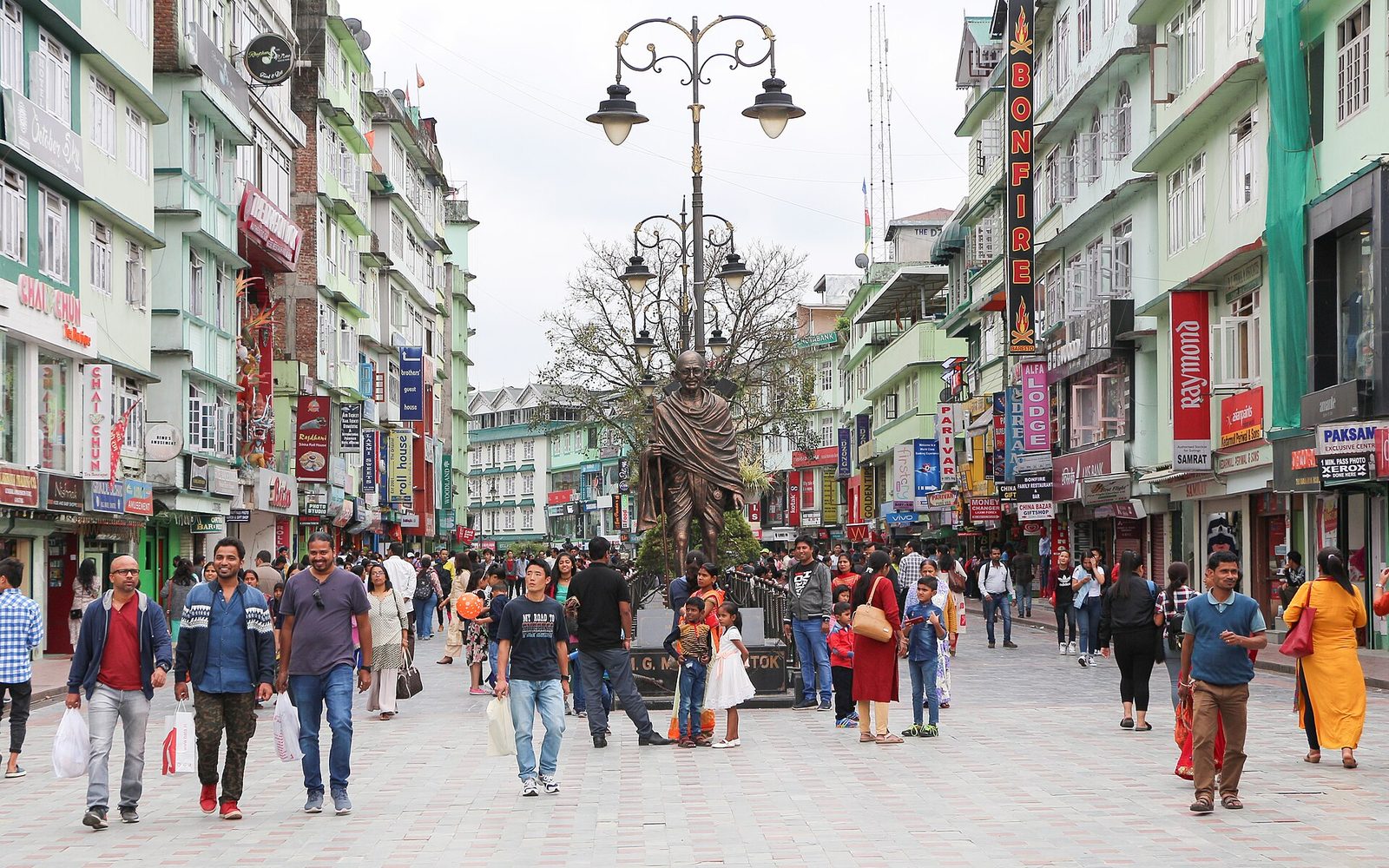 Gangtok skyline in the evening